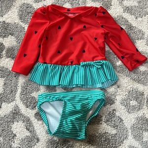 Infant Girl Watermelon Swimsuit